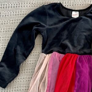 Hanna Anderson Velour Tulle Party Dress 110cm Size 5